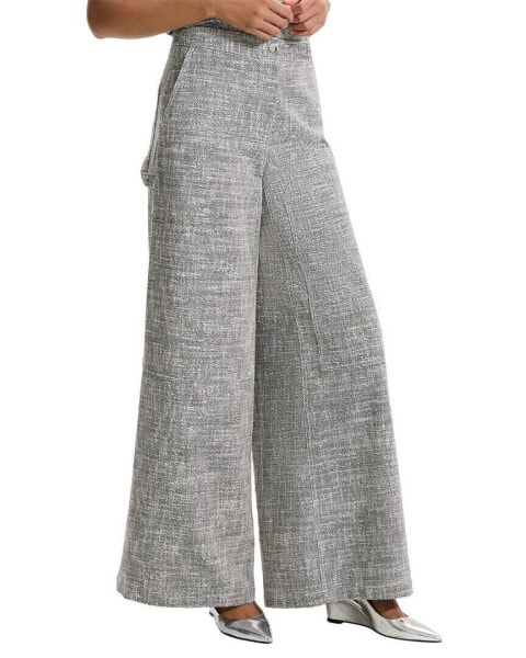 Theory Canvas Tweed Wide Leg Pant Women's Black 0