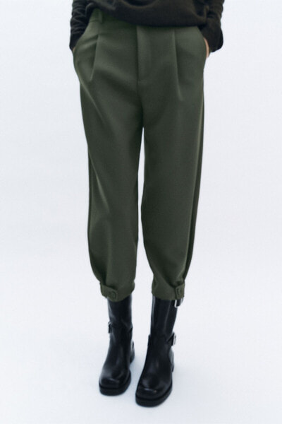 Zw collection carrot-fit trousers with darts