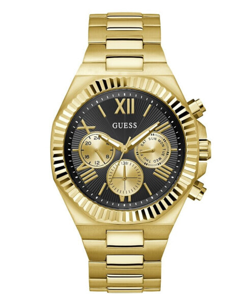 Men's Multi-Function Gold-Tone 100% Steel Watch, 44mm