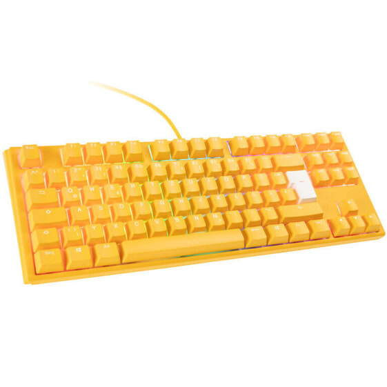 Ducky One 3 Yellow TKL Gaming Tastatur, RGB LED - MX-Clear