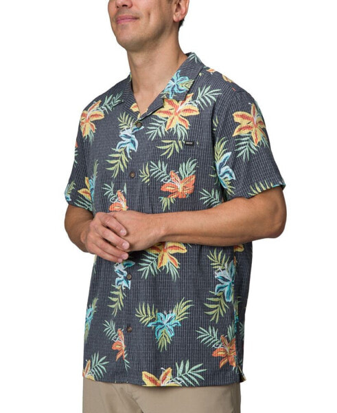 Men's Arroyo Woven Floral-Print Short-Sleeve Camp Shirt