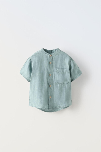 Linen shirt with pocket