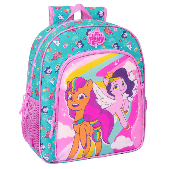 School Bag My Little Pony Magic Pink Turquoise 32 x 38 x 12 cm