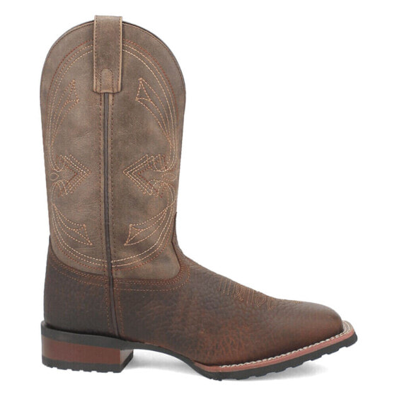 Laredo Elias Embroidered Square Toe Cowboy Mens Brown Casual Boots 7733