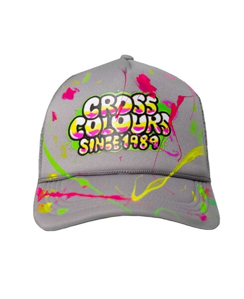 Since 1989 Airbrushed Trucker Hat with paint splatter.