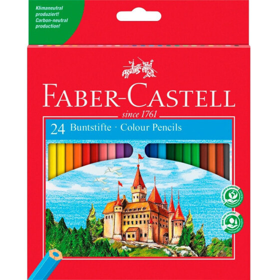 FABER CASTELL Red Case 24 Pencils Colors