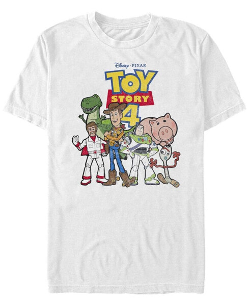 Men's Disney Pixar Toy Story 4 New Group Shot Movie Logo Poster Short Sleeve T-shirt