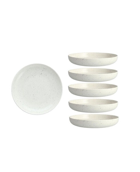 Melamine Camp White Coupe Round Plates, Set of 6