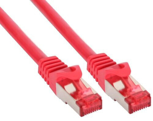 InLine Patch Cable S/FTP PiMF Cat.6 250MHz PVC copper red 0.25m