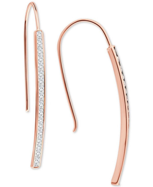 Cubic Zirconia Vertical Bar Threader Earrings, Created for Macy's