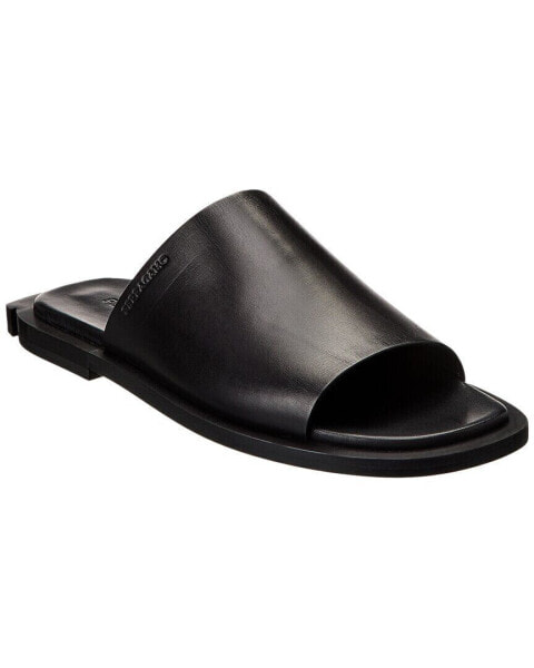 Ferragamo Damien Leather Sandal Men's Black 8 Uk M