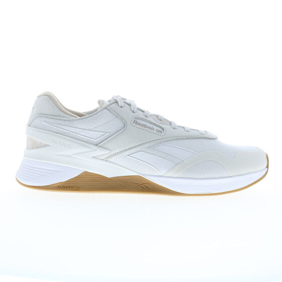 Reebok Nano Classic Mens Beige Canvas Lace Up Athletic Cross Training Shoes