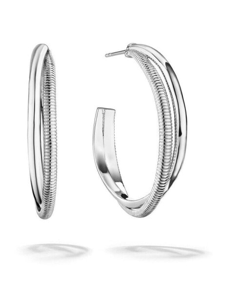 Eternity Round Hoop Earrings