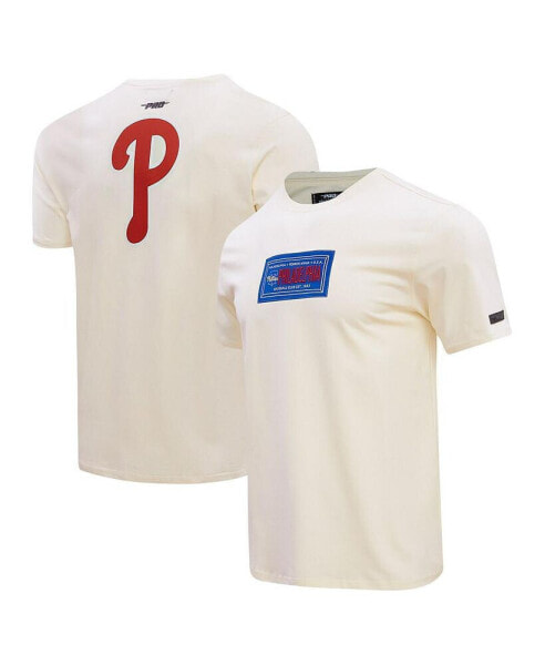 Men's Cream Philadelphia Phillies Club Member Badge T-Shirt