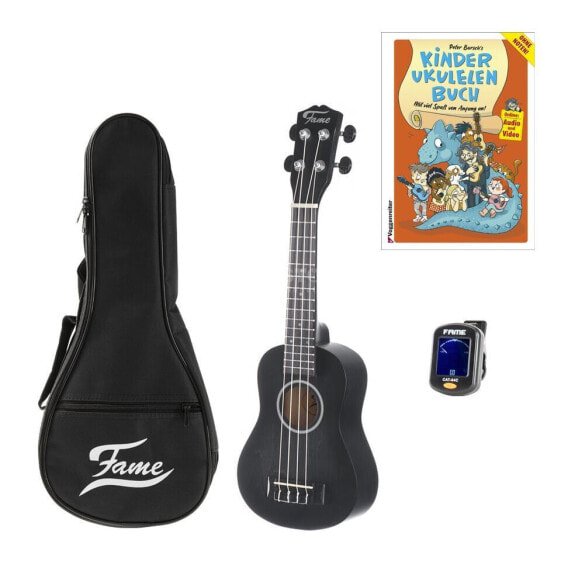 Fame Deluxe Sopran Ukulele BK - Set