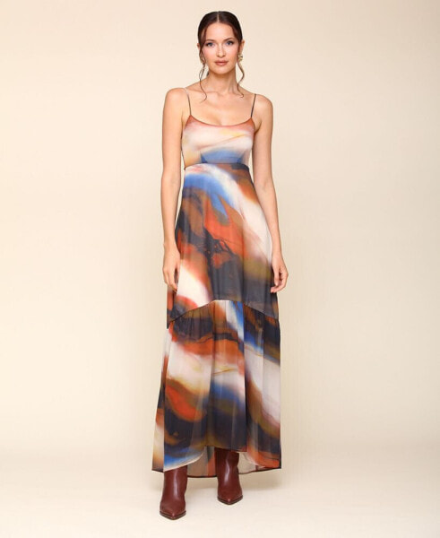 Women's Printed Spaghetti-Strap Dress