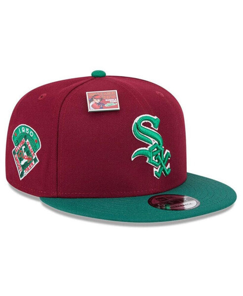 Men's Cardinal/Green Chicago White Sox Strawberry Big League Chew Flavor Pack 9FIFTY Snapback Hat