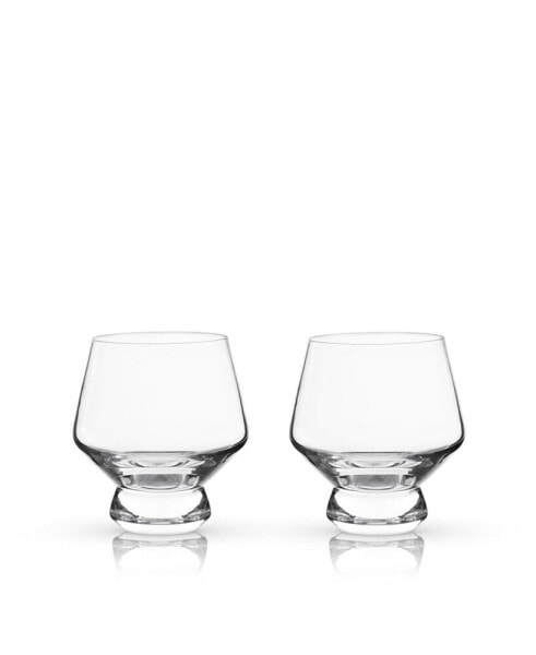 Raye Footed Crystal Punch Cups, Set of 2, 8 Oz