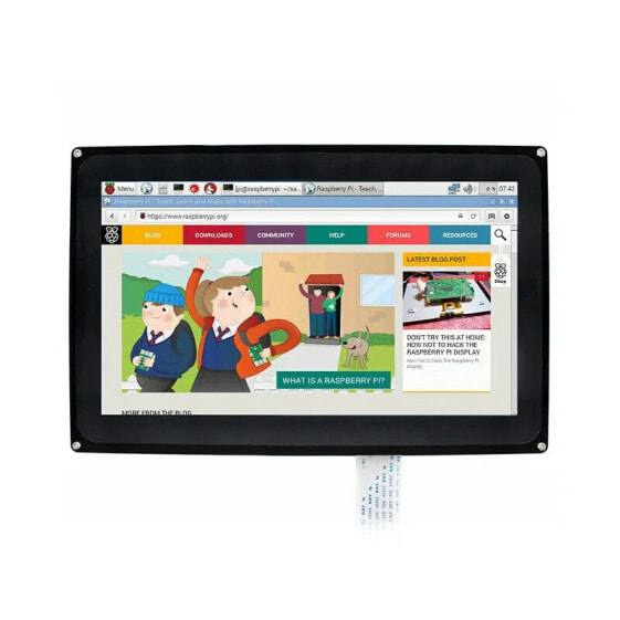 Touch screen H - capacitive LCD TFT 10,1''1024x600px for Raspberry + case - Waveshare 11557