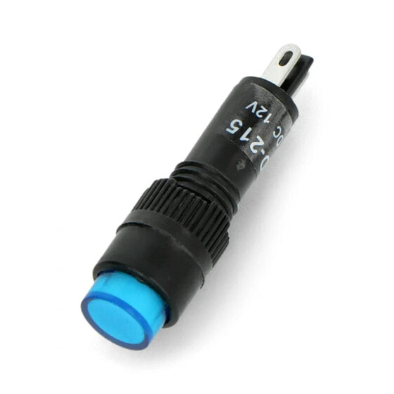 12V DC indicator - 8mm - blue