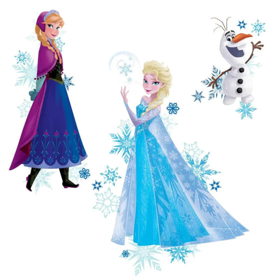 Настенный декор для детской RoomMates Disney Frozen Elsa, Anna & Olaf mit Schneeflocken