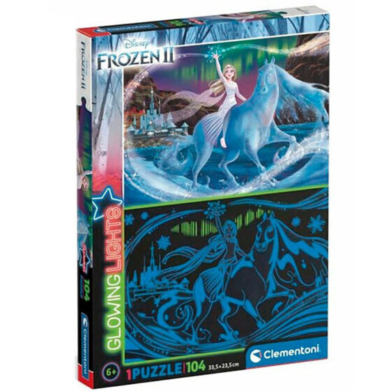 CLEMENTONI Glowing Lights Frozen 2 Puzzle 104 Pieces