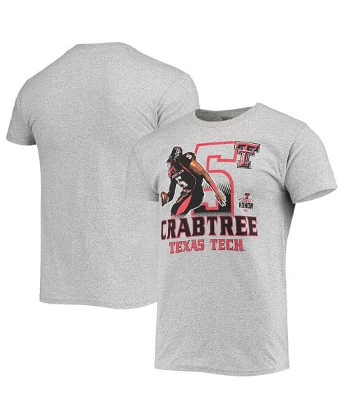 Футболка Original Retro Brand мужская Michael Crabtree серого цвета с логотипом Texas Tech Red Raiders - Зал Славы