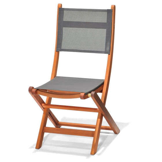 CHILLVERT Napoles FSC Eucalyptus And Fabric Folding Chair 50.65x49.6x93.2 cm