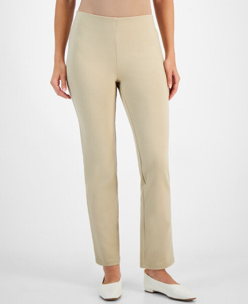 Women's Ponte-Knit Pull-On Ankle Pants, Created for Macy's