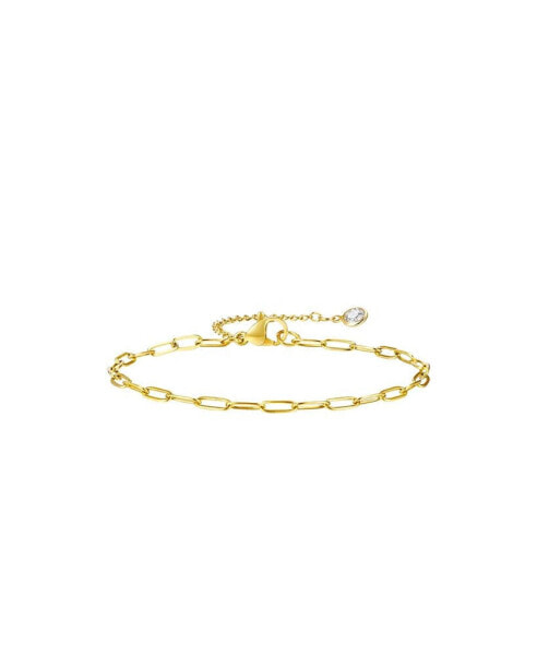 Elegant Gold Paperclip Link Bracelet