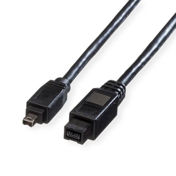 ROLINE IEEE1394b FireWire Cable - 9/4-pin - Type A-C 1.8 m - FireWire 800 (IEEE 1394b) - 4-p - 9-p - Black - Male/Male - 400 Mbit/s