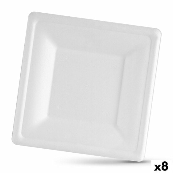 Набор посуды одноразовый Algon Белый из сахарного тростника 26 см (8 штук)