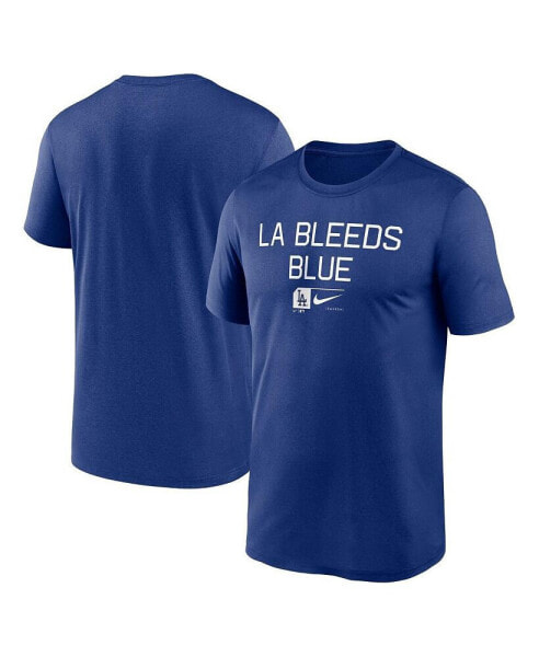 Men's Royal Los Angeles Dodgers Baseball Phrase Legend Performance T-Shirt