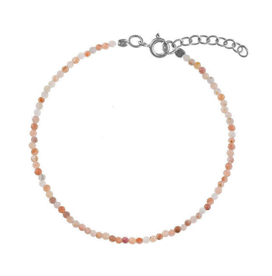 Orange Moonstone Beaded Bracelet AJKNR002