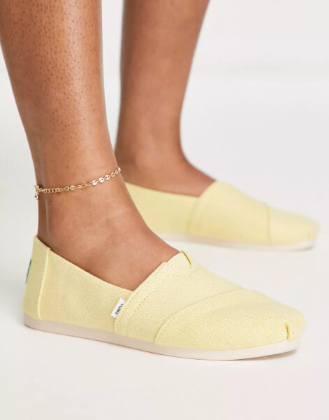 Toms alpargata espadrilles in yellow