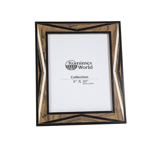 Photo frame Romimex Black Beige Resin MDF Wood 26 x 31 x 2 cm