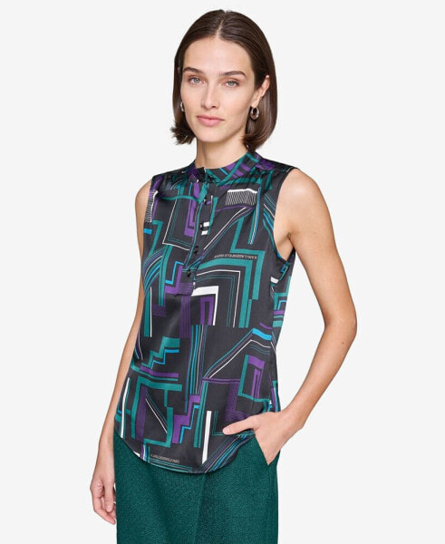 Women's Printed Sleeveless Blouse