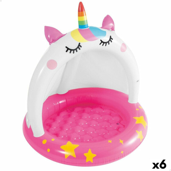 Inflatable Paddling Pool for Children Intex Cat Unicorn 45 L 101 x 102 x 102 cm (6 Units)