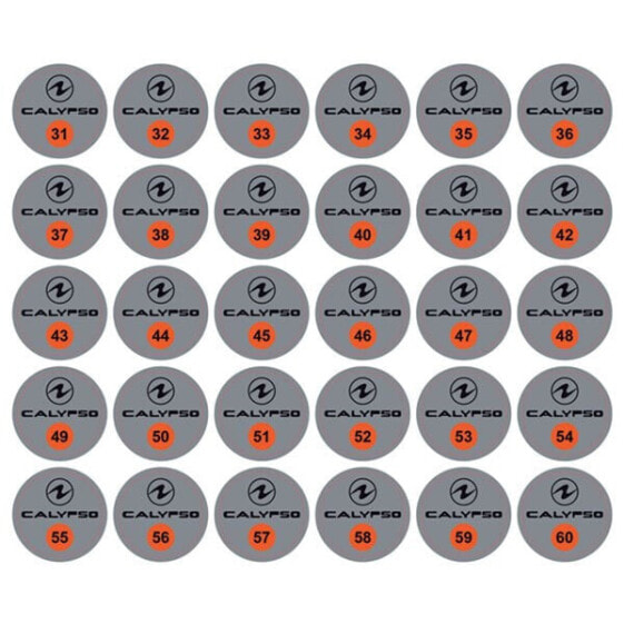 AQUALUNG Calypso 31-60 Numbers Stickers 30 Units