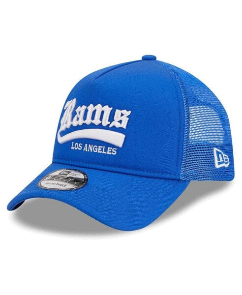 Men's Royal Los Angeles Rams Caliber Trucker 9FORTY Adjustable Hat