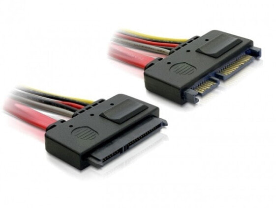 Delock SATA Cable 0.2m - 0.2 m - SATA I - Male/Female - Red