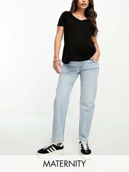 Cotton:On Maternity strechy straight jeans in blue