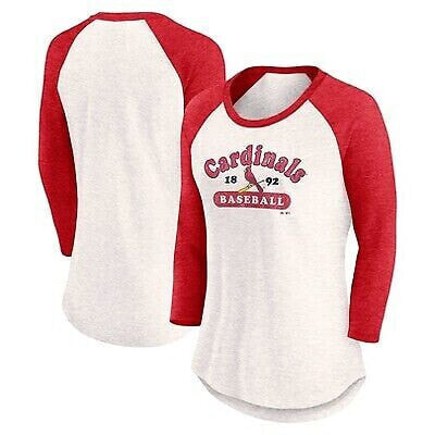 MLB St. Louis Cardinals Women's 3 Qtr Fashion T-Shirt - M