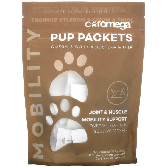 Pup Packets, Joint & Muscle Mobility Support, Wild Fish , 30 Squeeze Packets, 2.6 ml Each