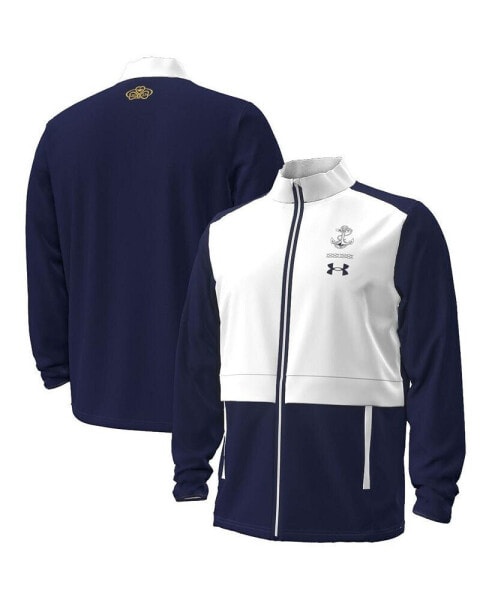Куртка мужская Under Armour Midshipmen 2023 Aer Lingus College Football Classic с полной застежкой и эмблемой Navy