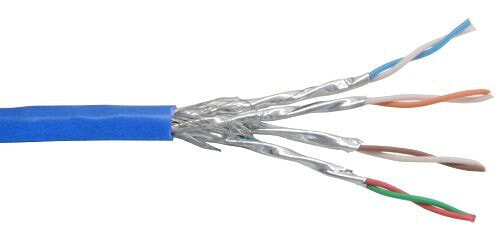 InLine Patch Cable S/FTP PiMF Cat.6 blue AWG27 PVC CU 100m