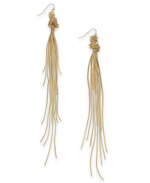 Gold-Tone Knotted Multi-Chain Statement Earrings, Created for Macy's