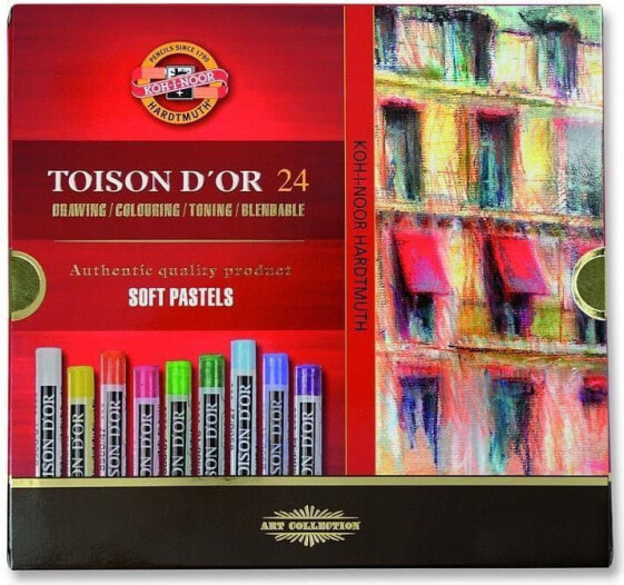 Пастельные цветные карандаши Koh-I-Noor Toison 24 цвета