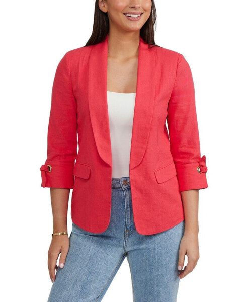 Women's Shawl Collar Blazer with Sleeve Grommet