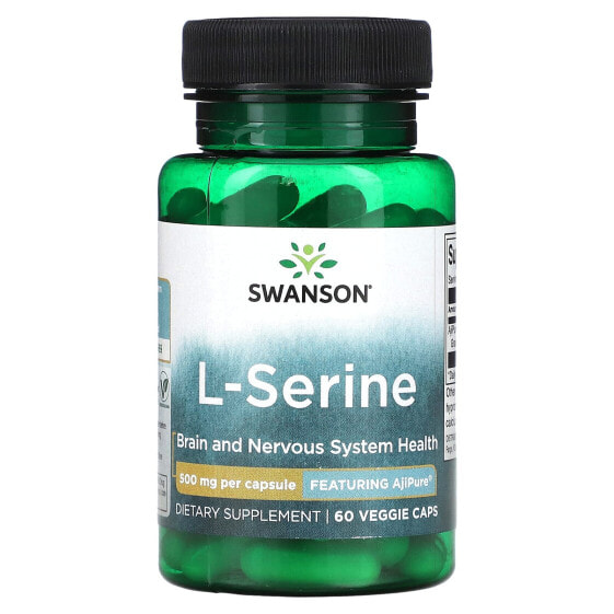 L-Serine, 500 mg, 60 Veggie Caps